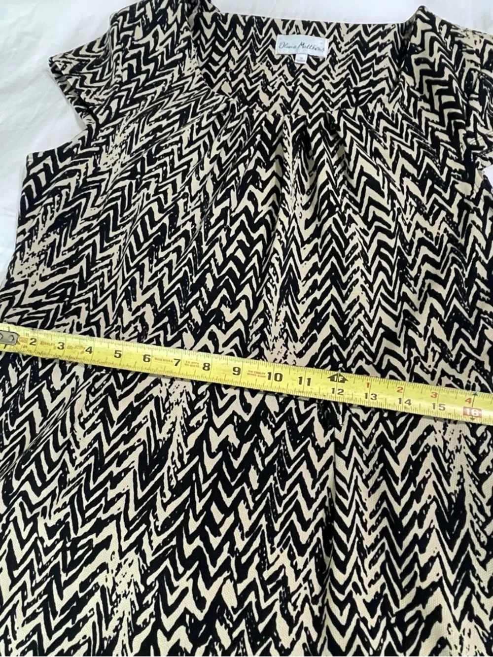 Olivia‎ Matthews Chevron Midi Dress Vintage
